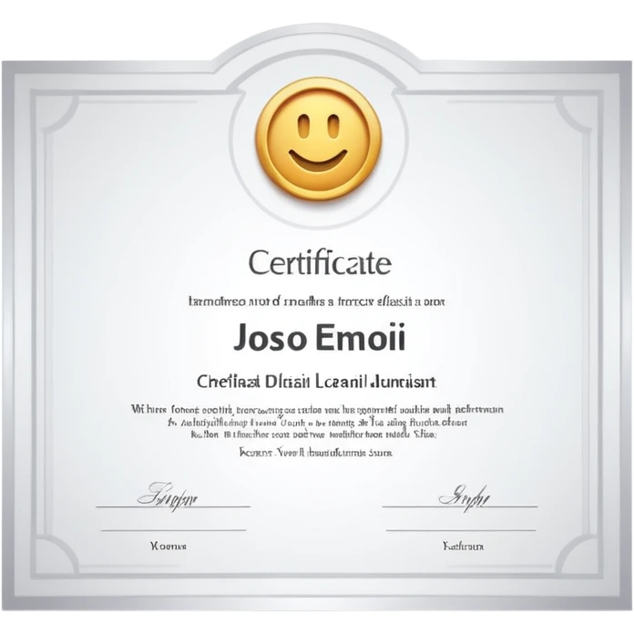 white certificate emoji