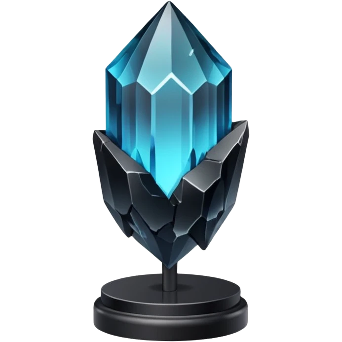 Magic black mineral crystal On the stand emoji