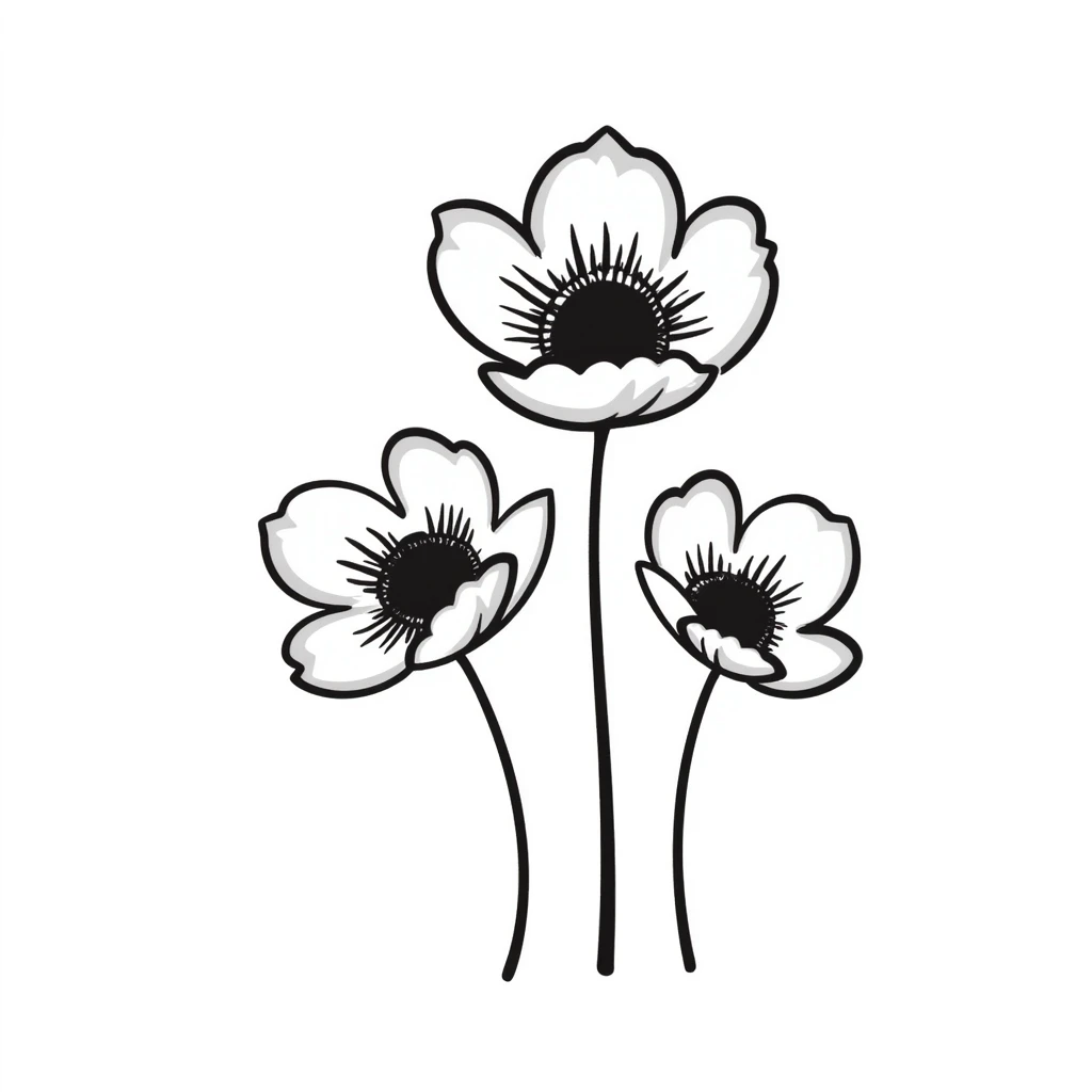 anemone flowers emoji