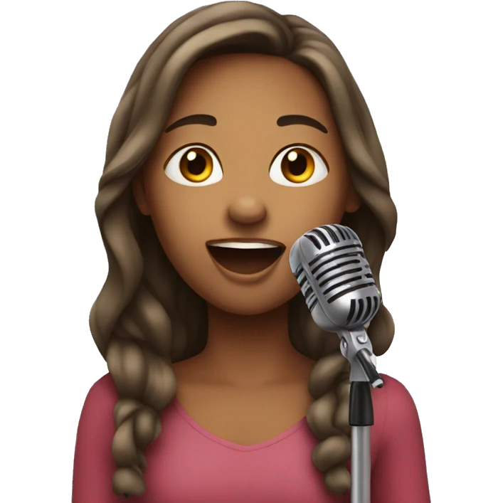Girl singing emoji