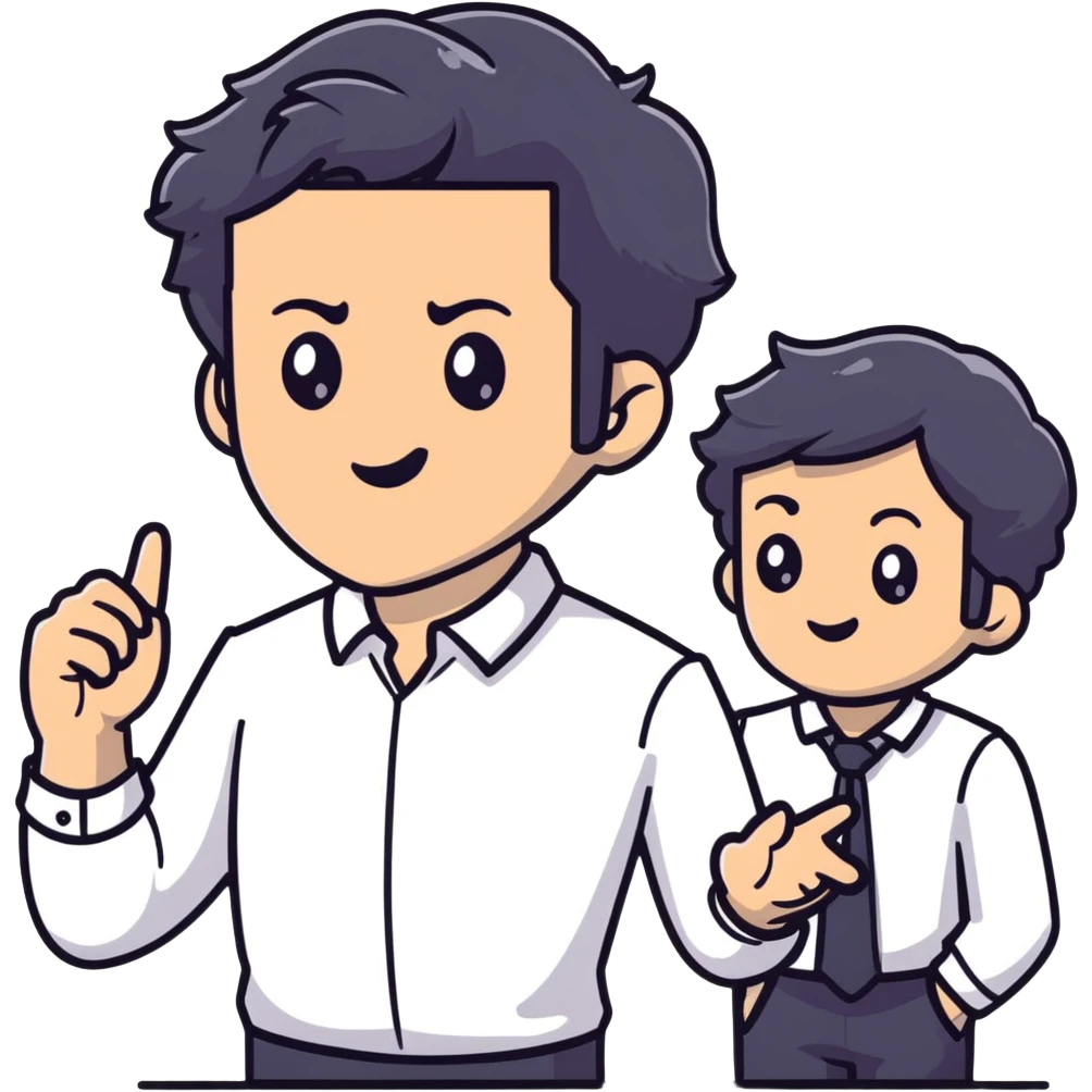 Management consultant with black wavy hair, stubble, strong features, white skin, smart casual attire, in a collaborative discussion with diverse business clients around a table with documents and laptop emoji