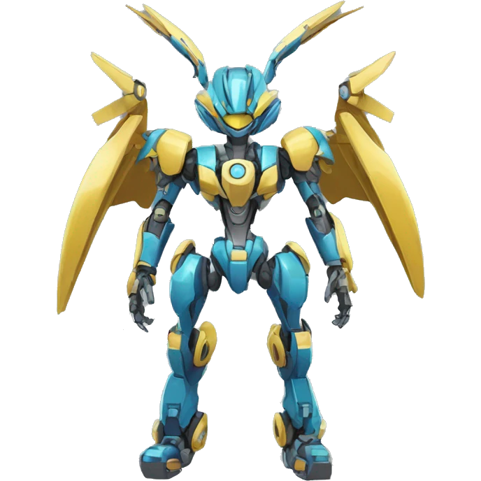 a futuristic mechanical Pokémon-Medabot-Dragon full body emoji