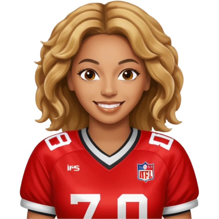 Beyonce in a football jersey  emoji