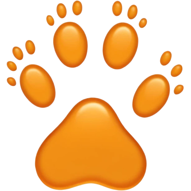 a very light pale yellow-orange pawprint emoji