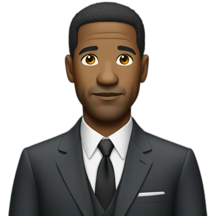 Denzel Washington wearing suit emoji