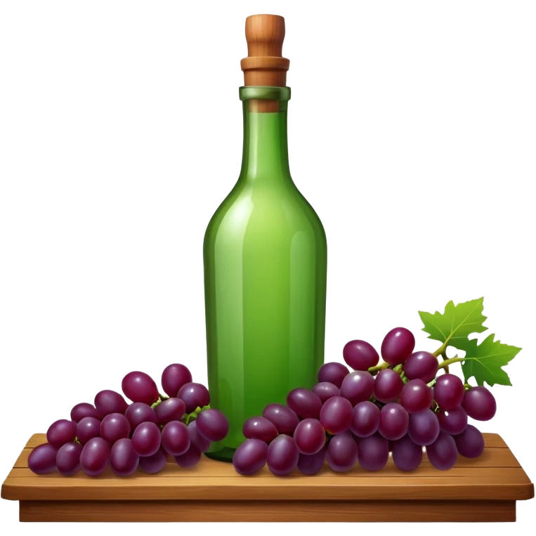 Vine bottle with Grapes emoji