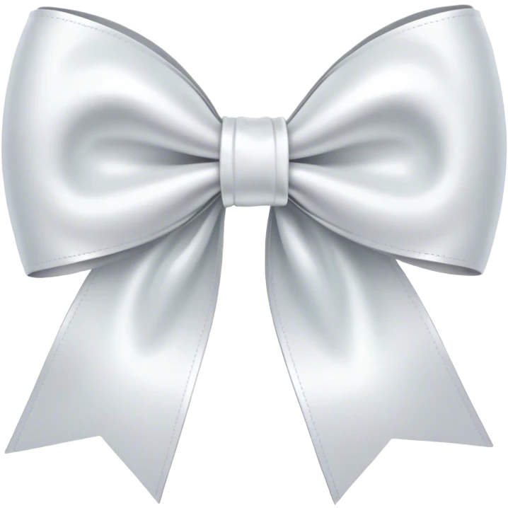 white satin bow emoji