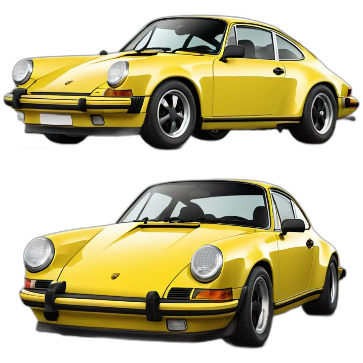 Porsche 911’73 jaune emoji