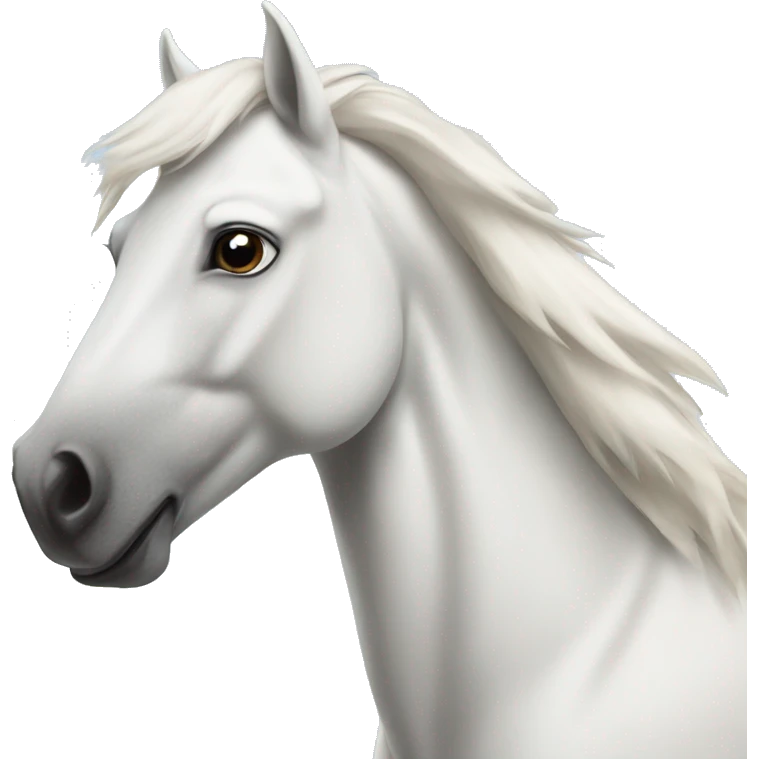 white horse on the wind emoji