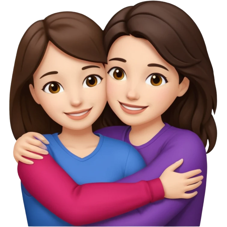 two women lying on top of each other wrapped around each other lying down both brunette  emoji