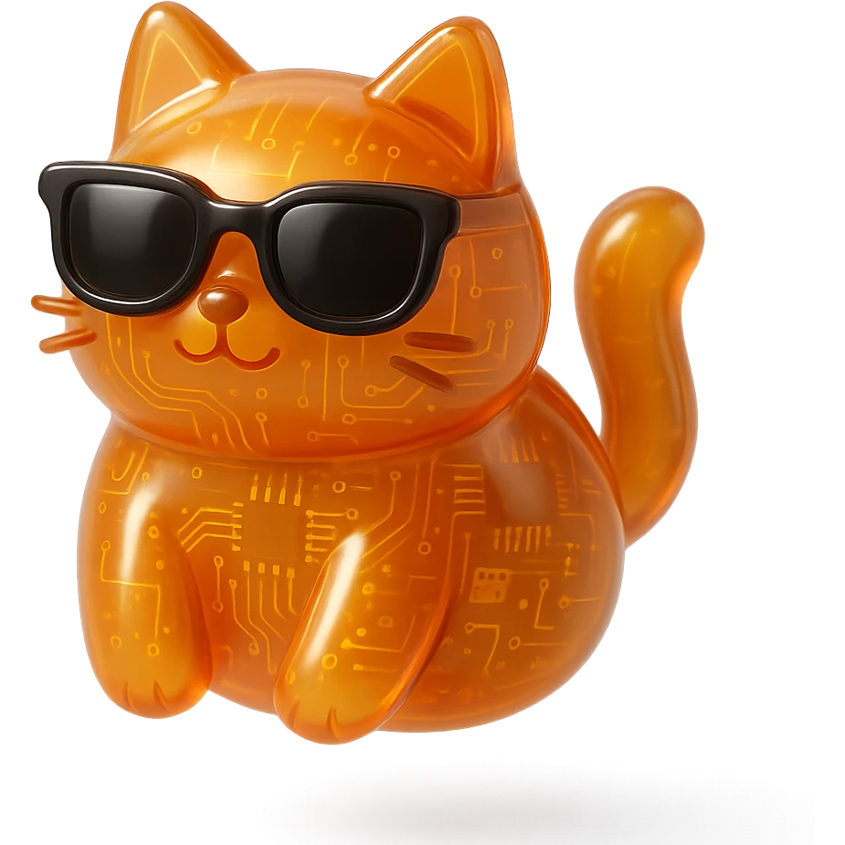 Cat wearing sunglasses emoji