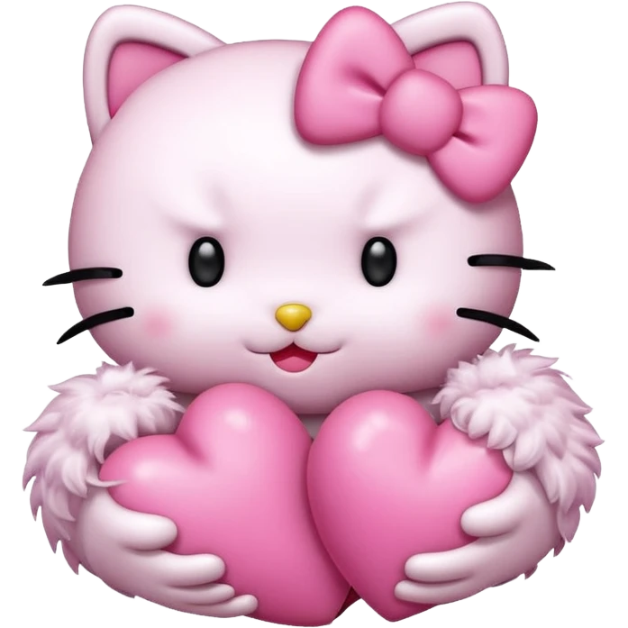 Hello kitty kissing air emoji