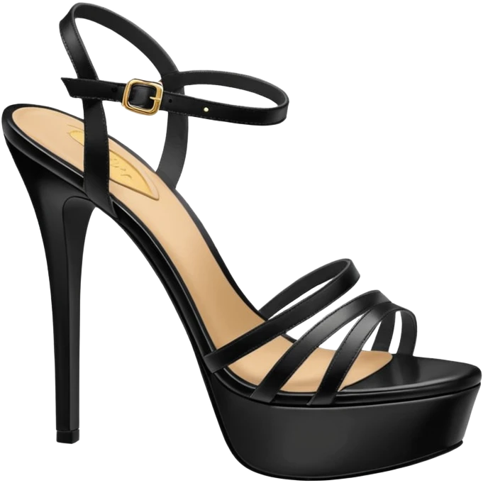 platform heel sandal, stiletto emoji