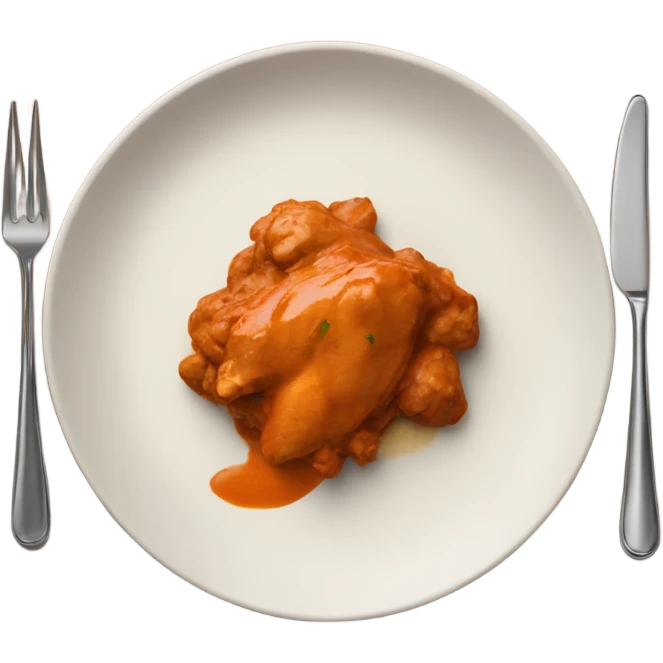 Butter chicken with rise on a plate emoji