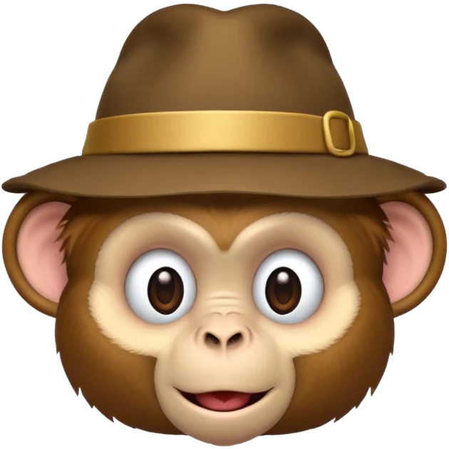 Monkey with hat emoji