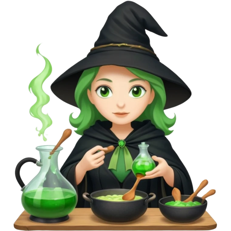 green witch cooking potion emoji