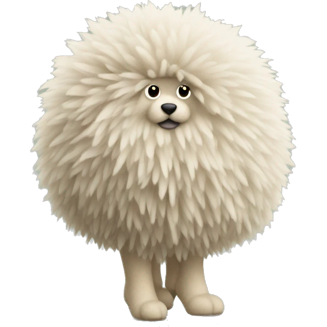 Pompom with long humn legs emoji