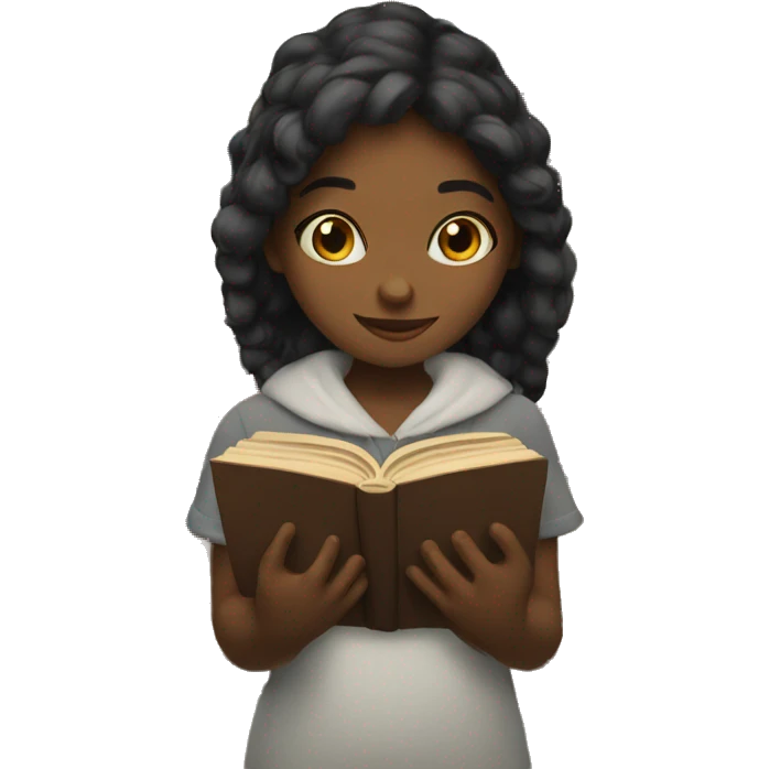 Girl reading a book emoji