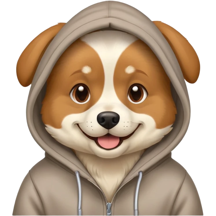 Dog with hoodie emoji