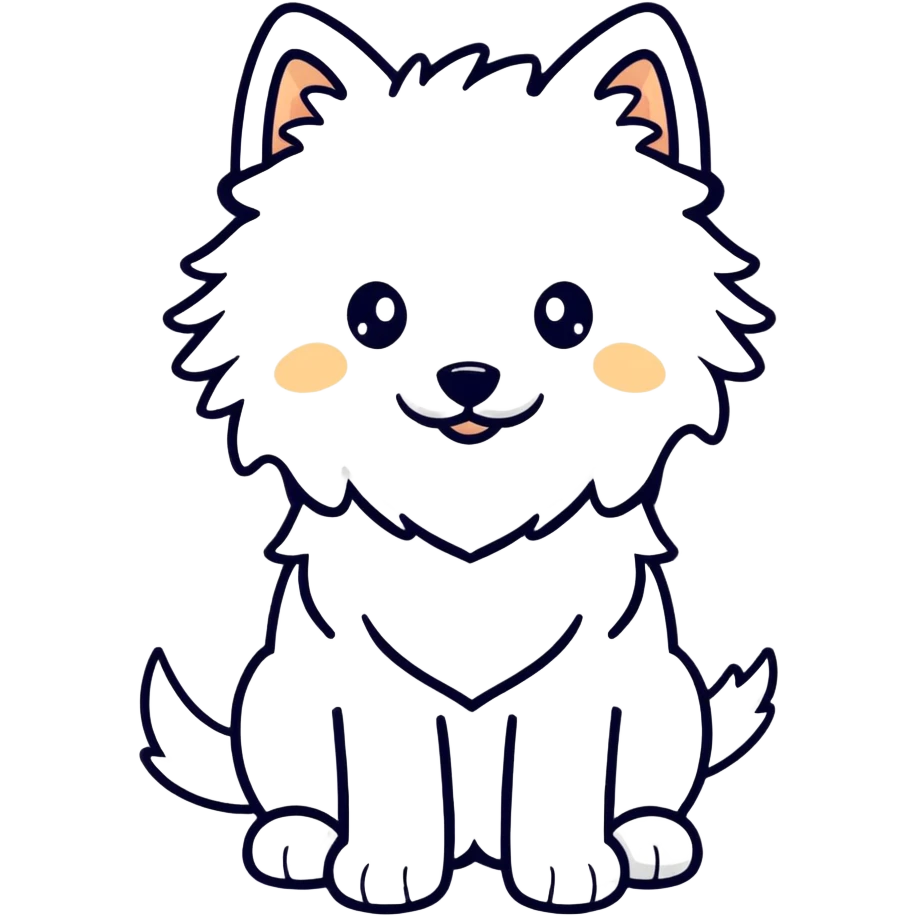 Dog samoyed  emoji