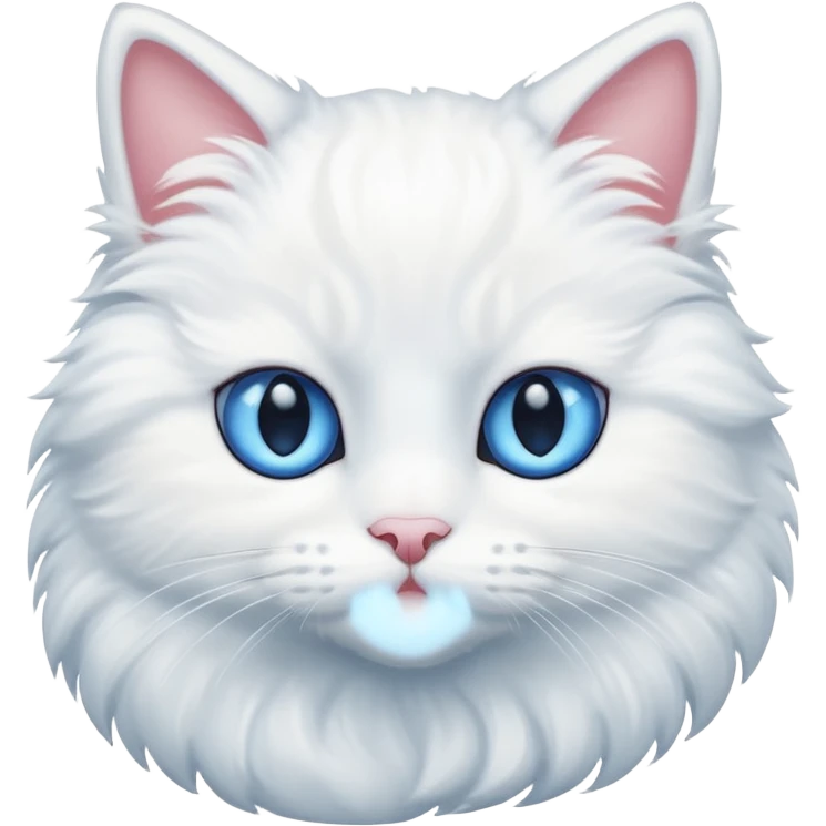 a white cat emoji
