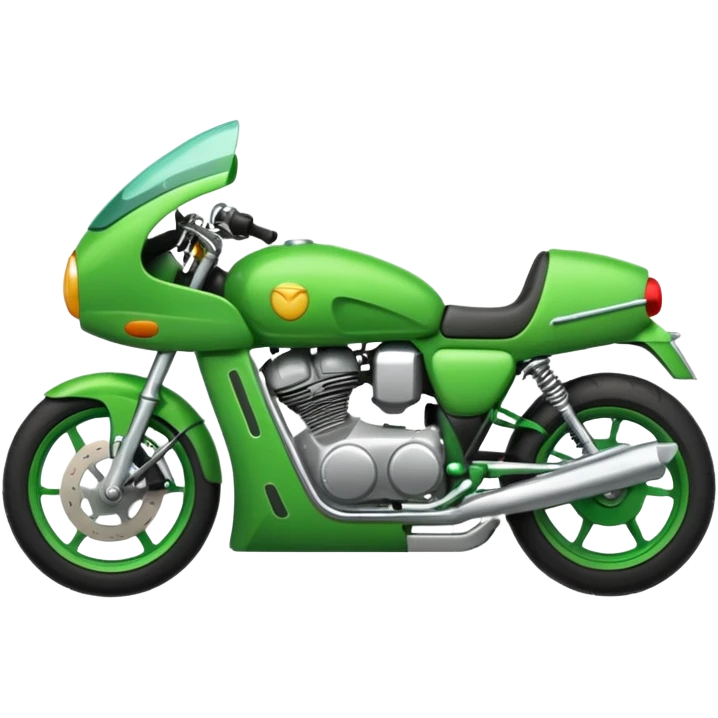 fait moi un emojie en moto vert emoji