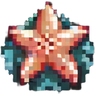 starfish pixel art emoji
