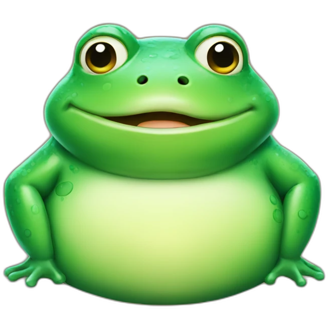 fat frog saying cool emoji