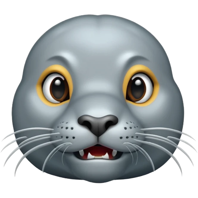 scary grey sea lion emoji
