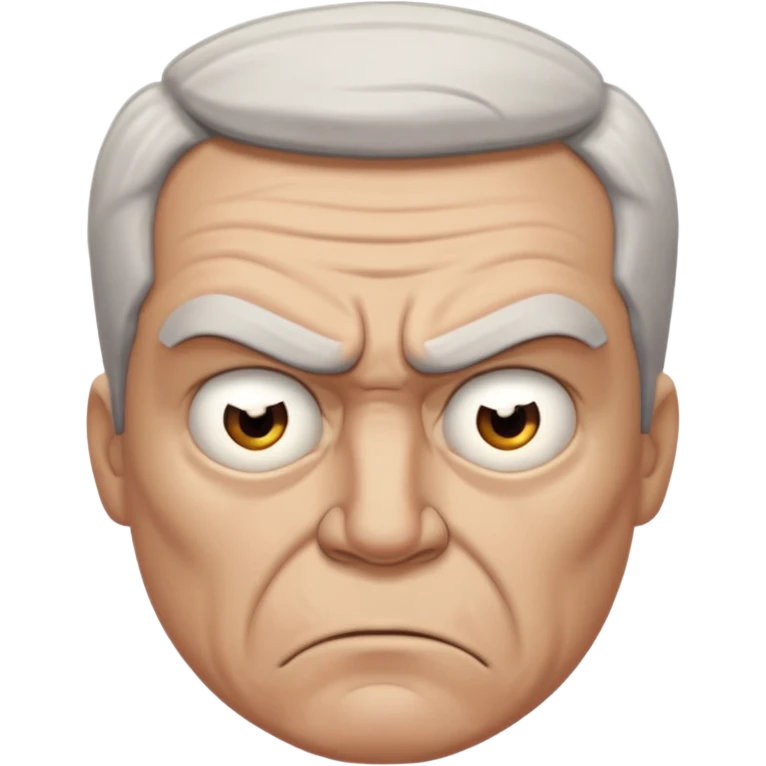 Angry eyes on white guy veteran emoji