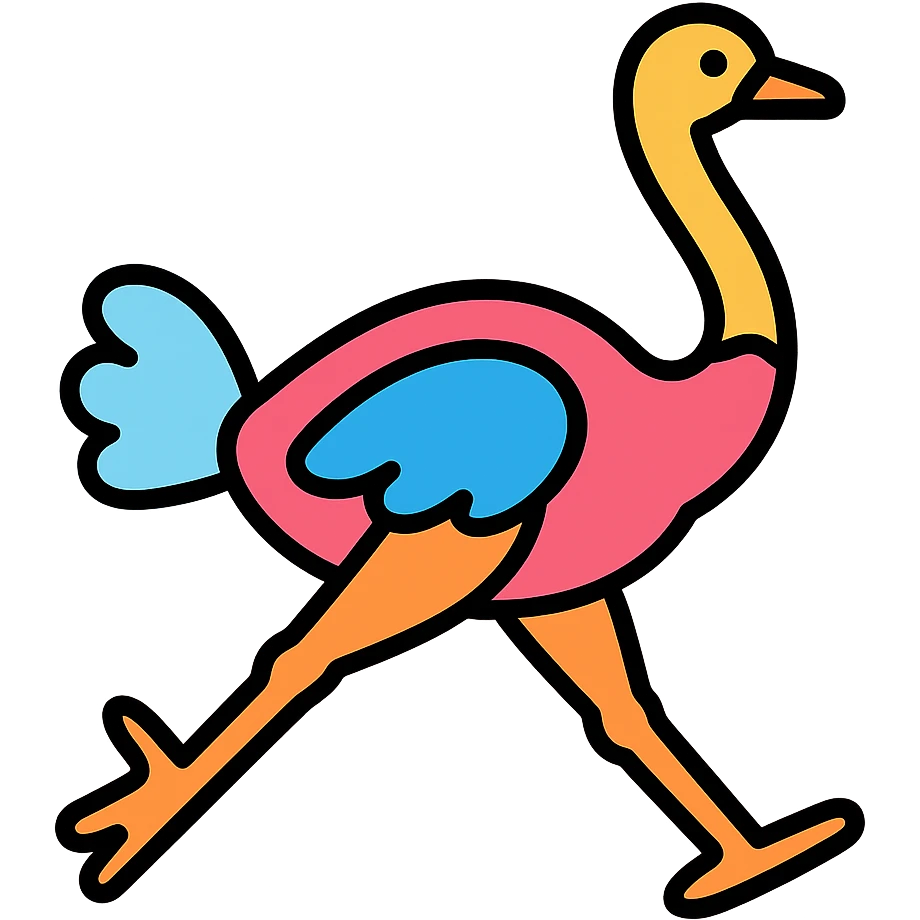 ostrich running emoji