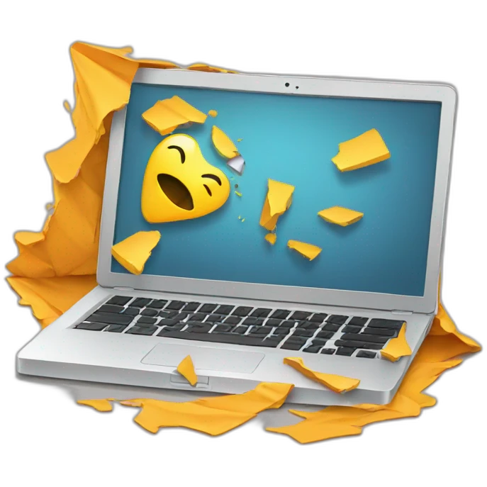 Broken laptop emoji