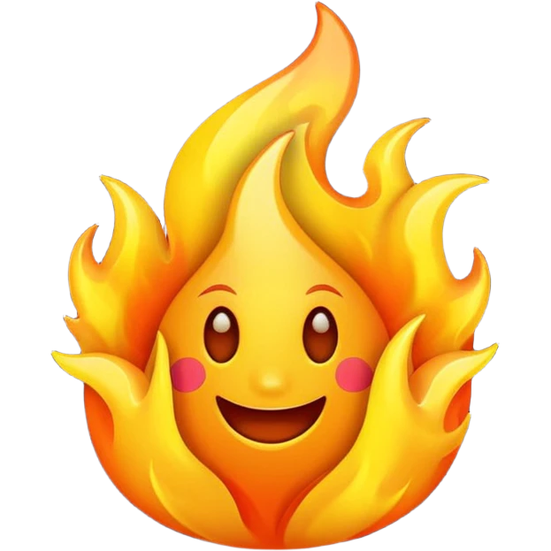 des flammes emoji