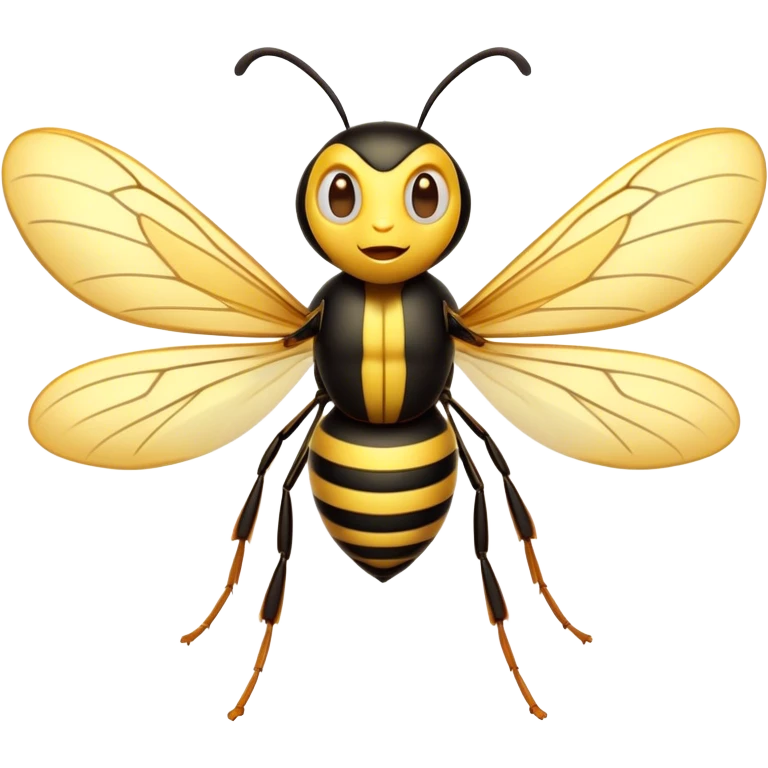 Cinematic Cheeky Wasp Portrait Emoji, Head tilted dramatically with an exaggeratedly shocked expression, featuring a slender, sharply striped body with wide, comically expressive eyes full of playful disbelief and animated, fluttering wings, Simplified yet hilariously expressive features, highly detailed, glowing with a slightly sassy glow, high shine, dramatic yet playful, stylized with an air of cheeky insect mischief, soft glowing outline, capturing the essence of a meme-worthy wasp that looks ready to buzz its way into viral fame! emoji