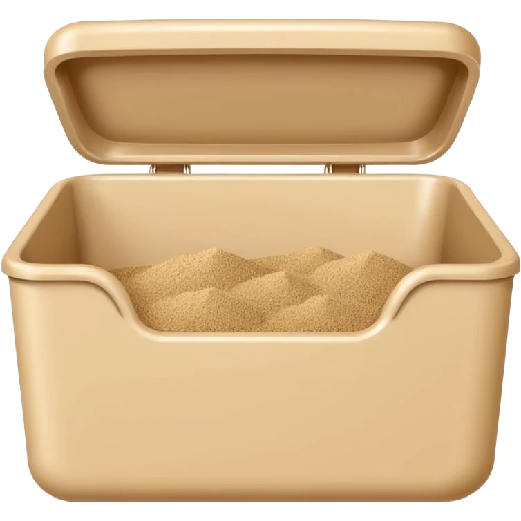 cat litter box with sand emoji
