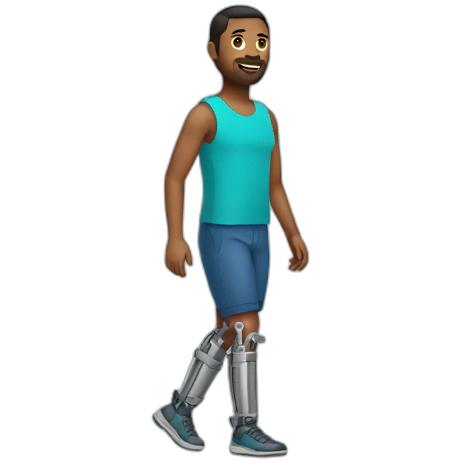 Person with prosthetic leg  emoji