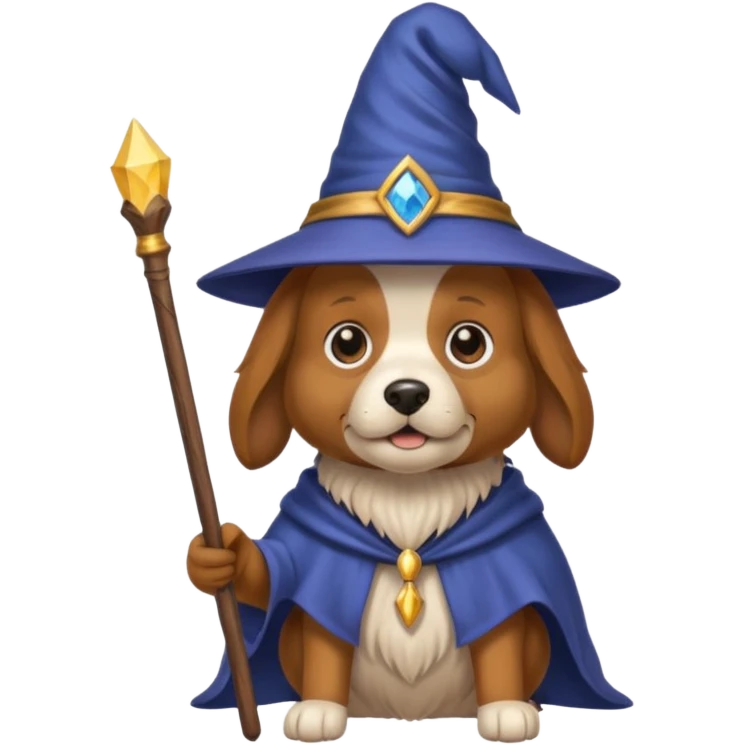 Dog wizard emoji