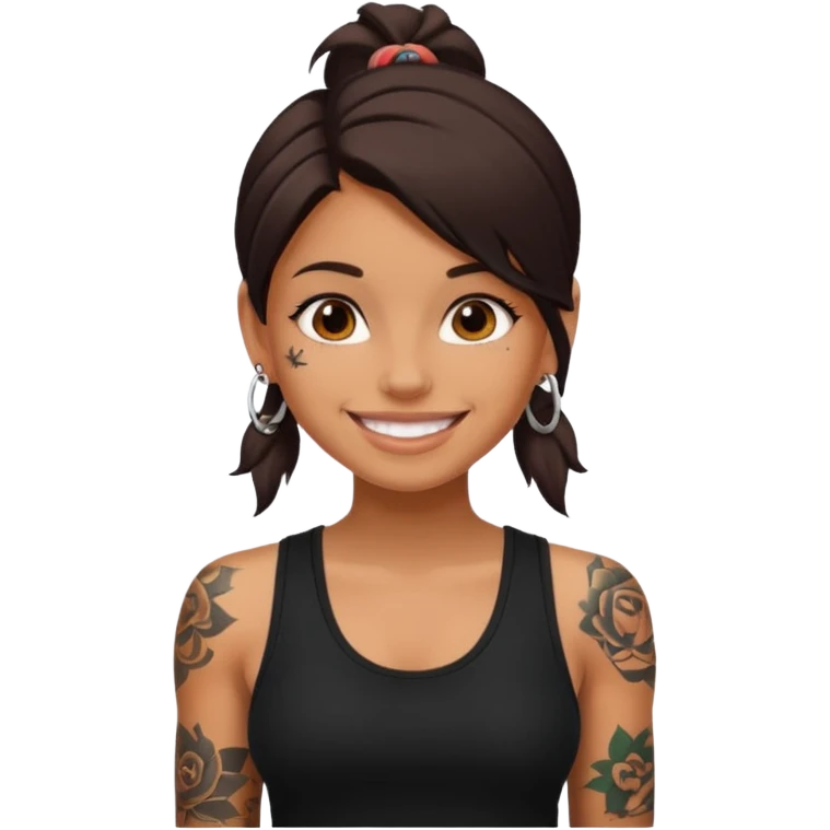 tattooed tourist girl emoji
