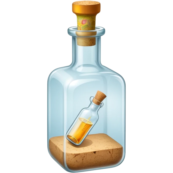 A Message Bottle, square emoji