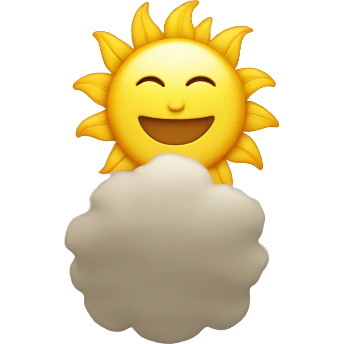A happy sun emoji emoji