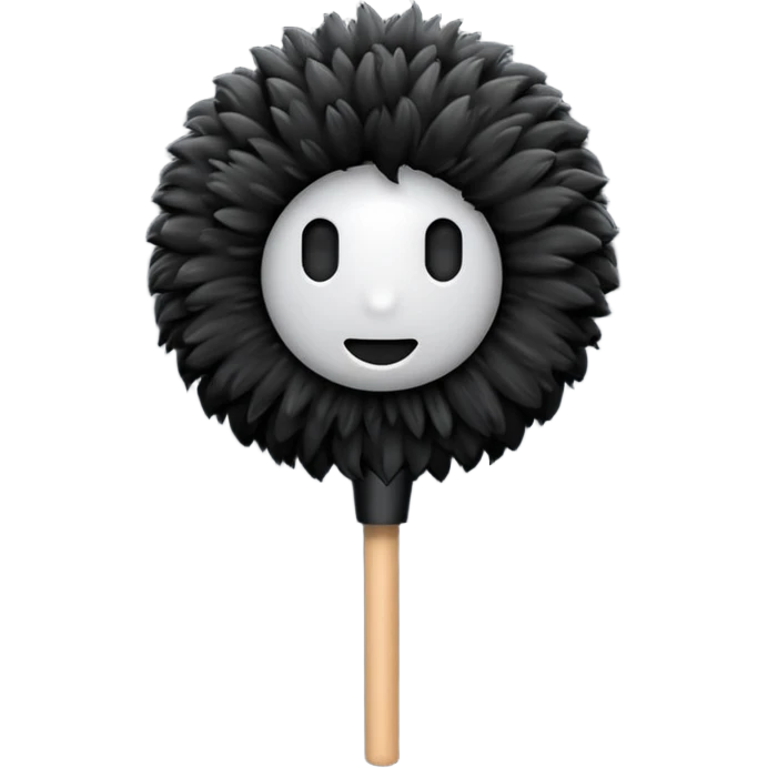 boom fluffy microphone with stick emoji