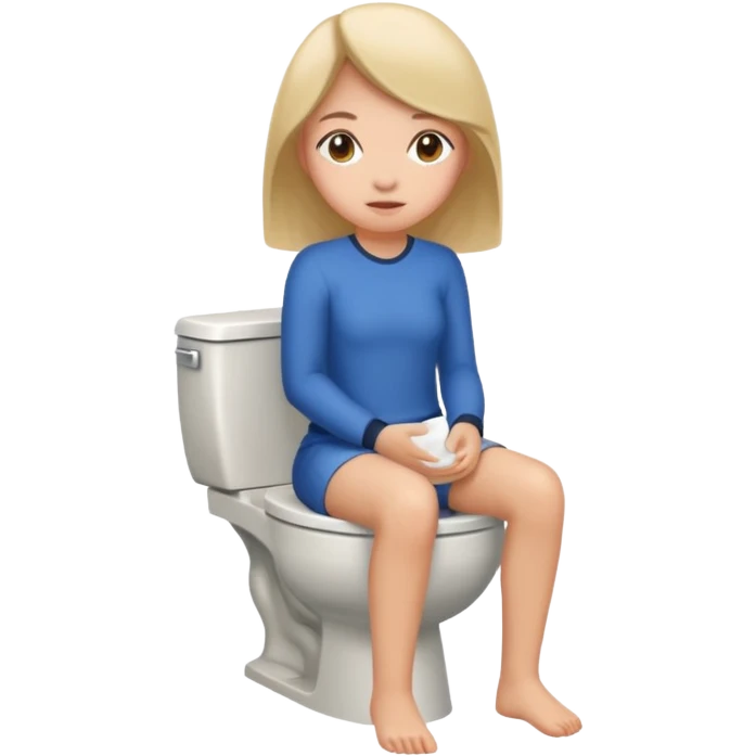 Girl on toilet emoji