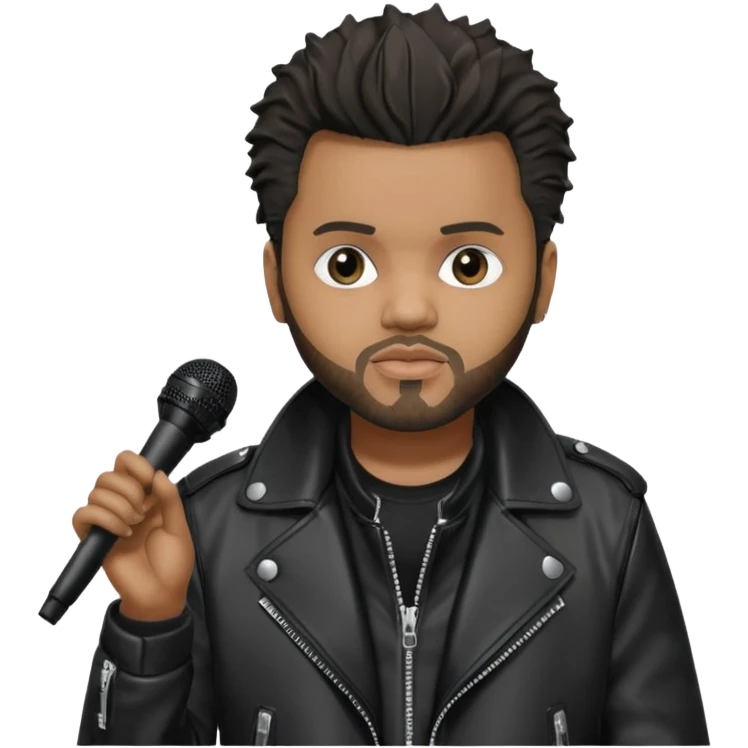 The weeknd holding microphone emoji