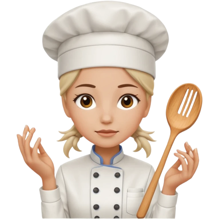 Female chef – tied hair, white hat




 emoji