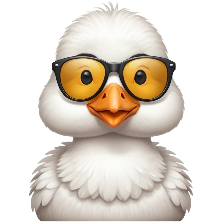 Cute goose with sunglasses on emoji
