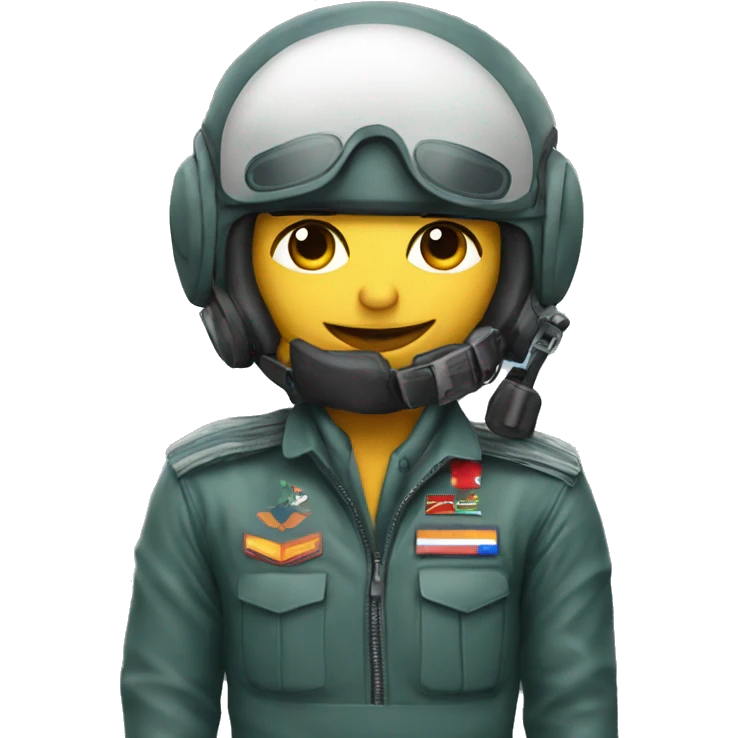 Peruvian air force pilot with helmet emoji