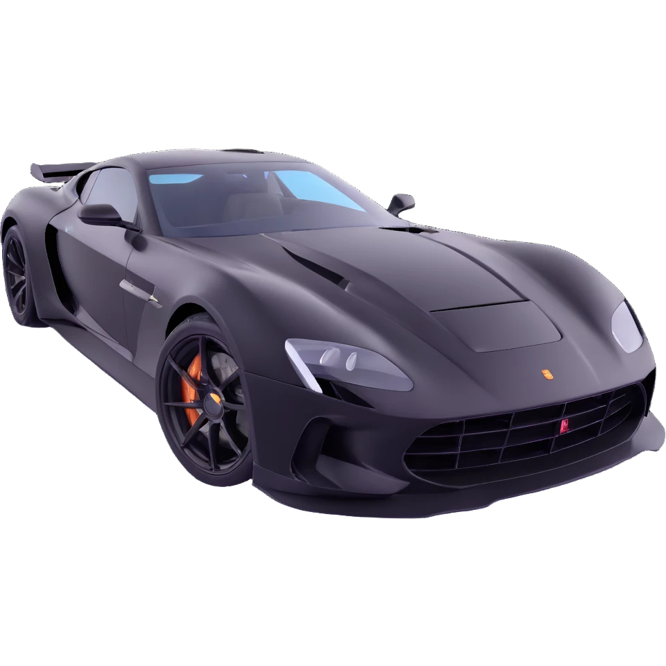 black high-end sports car with a transparent film partially unrolled above it, film not yet attached, premium and elegant emoji