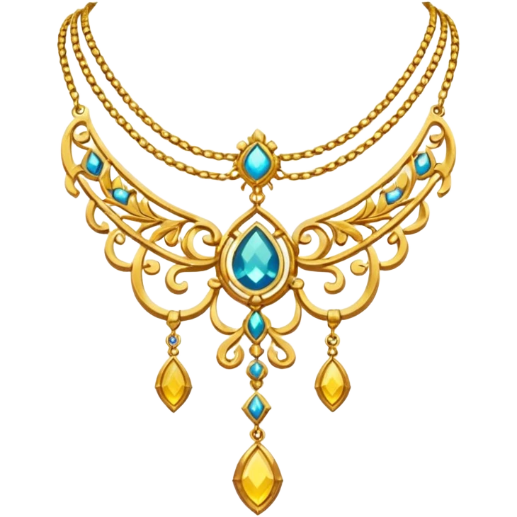 Necklace Emoji fantasy pixel art style emoji