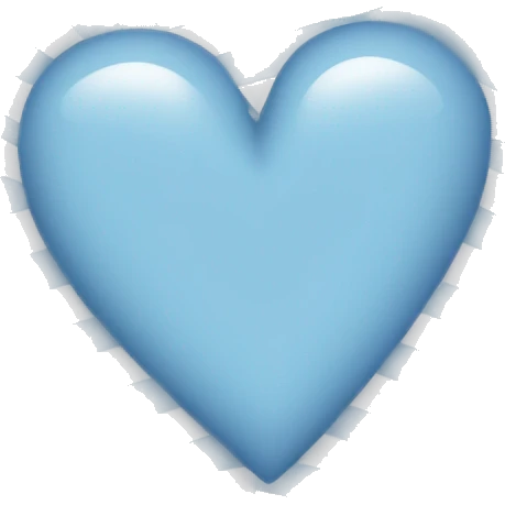 Heart light blue and white stripes emoji