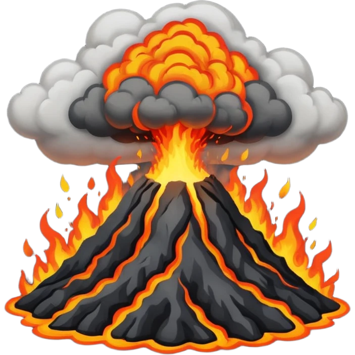 Volcanic eruption emoji
